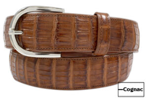 Genuine Cognac Alligator Leather Belt for Men