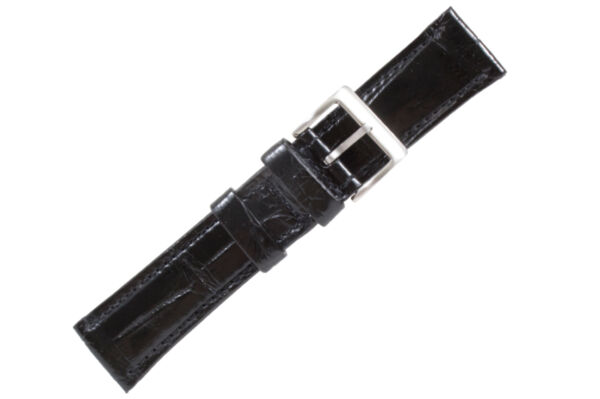 Handmade Genuine AAA Black Ultra Alligator Leather Watch Strap (Made in U.S.A)