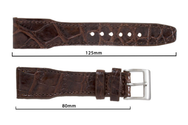 Handmade Genuine AAA Ultra IWC Brown Alligator Leather Watch Strap (Made in U.S.A)