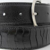 Black-Ostrich-leg-leather-belt