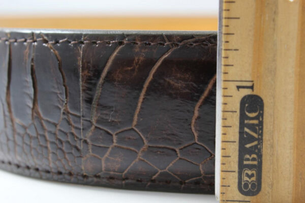 Cigar Brown ostrich-leg-leather-belt