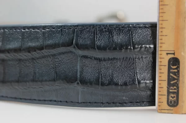 Genuine Navy Blue Alligator Leather Belt for Men