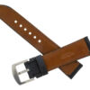 Genuine Handmade Rustic Black Hand Tooled Leather Watch Strap (Handmade in Texas USA)