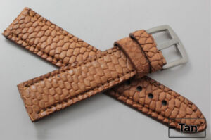 leather watch strap beaver tan