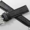 leather watch strap beaver black