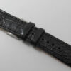 leather watch strap hornback alligator black