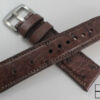 leather watch strap full quill ostrich cigar brown
