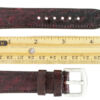 leather watch strap full quill ostrich black cherry