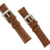 Handmade Genuine Cognac American Bison Leather Watch Strap (Made in U.S.A)