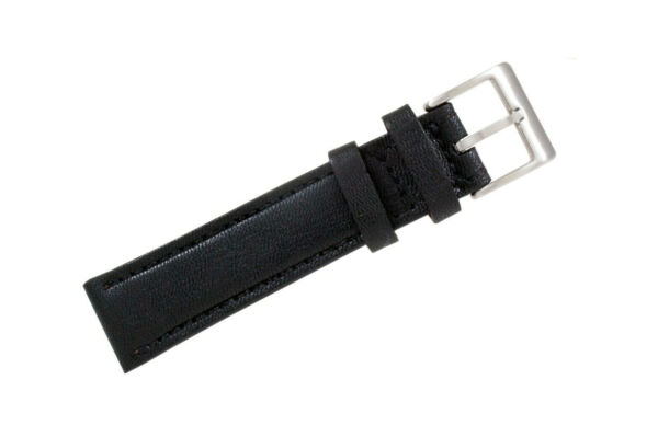 leather watch strap goat black
