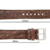 leather watch strap goat rustic brown