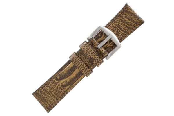 leather watch strap full quill ostrich antique saddle