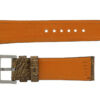 leather watch strap full quill ostrich antique saddle