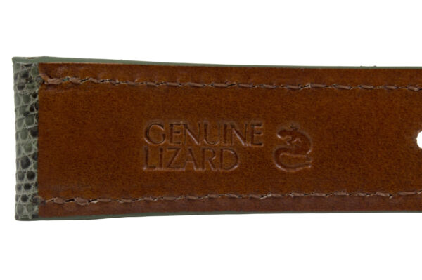 Genuine Handmade Rustic Green Lizard Leather Watch Strap (Made in U.S.A)