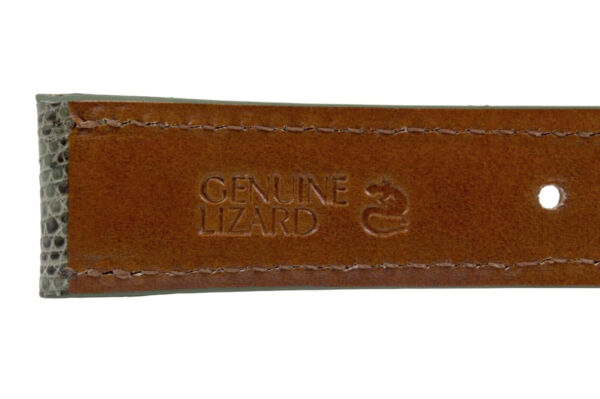 Handmade Genuine Natural Olive Green Lizard Leather Watch Strap (Made in U.S.A)