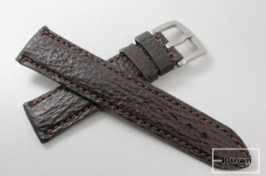 Handmade Genuine Brown Shark leather Watch Strap