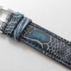 leather watch strap ostrich blue graphite