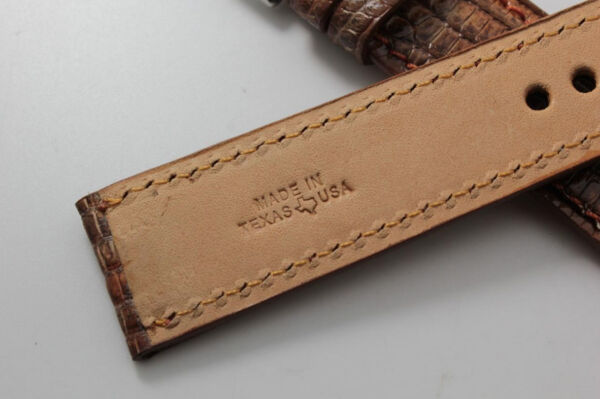 Handmade Genuine Desert Cano Lizard Leather Watch Strap (Made in U.S.A)