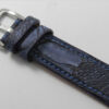 leather watch strap ostrich washed indigo