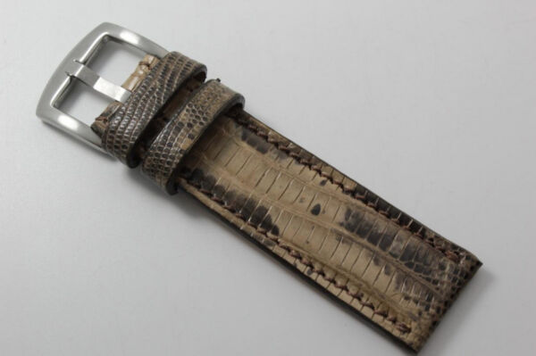 Handmade Genuine Natural Tan Lizard Leather Watch Strap (Made in U.S.A)