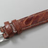 ostrich leg leather watch strap cognac