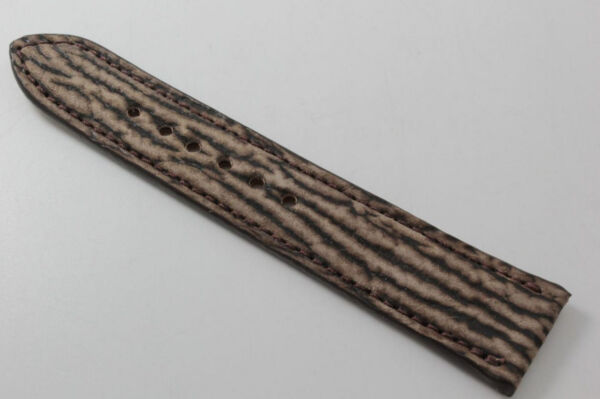 HandmadeÂ  Genuine Washed Brown Shark leather Watch Strap