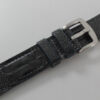 ostrich leg leather watch strap dark gray