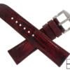 Handmade Genuine Black Cherry Lizard Leather Watch Strap (Made in U.S.A)