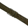 ostrich leg leather watch strap olive green