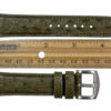 ostrich leg leather watch strap olive green