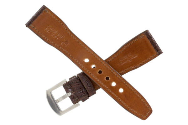 leather watch strap lizard brown IWC pilot