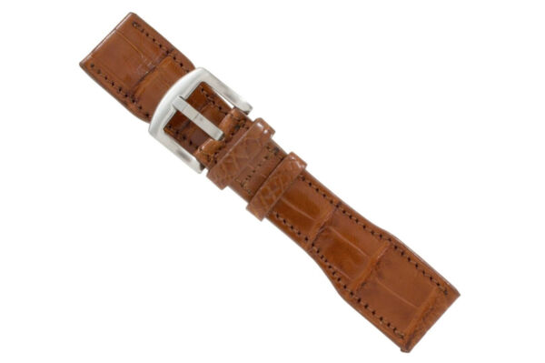leather watch strap alligator cognac IWC pilot