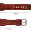 leather watch strap lizard red black IWC pilot