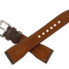 leather watch strap ostrich brown IWC pilot