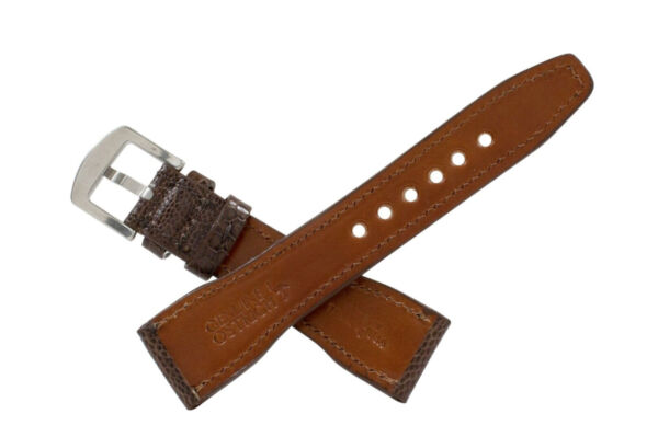 leather watch strap ostrich brown IWC pilot