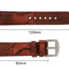 leather watch strap ostrich red IWC pilot