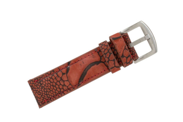 leather watch strap ostrich red IWC pilot