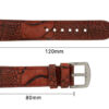 ostrich leg leather watch strap racing red