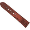 ostrich leg leather watch strap racing red