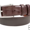 Brown Alligator Tip Leather Belt