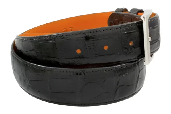 Black AAA Ultra Alligator Leather Belt for men of golf