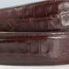 Brown Alligator Leather Belt (1.25 - 1.5 inches)