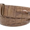 Cigar Alligator Double Tail Leather Belt mens