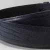 Genuine Handmade Navy Blue Lizard leather Belt for men
