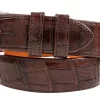 Brown AAA Ultra Alligator Leather Belt for men of golf