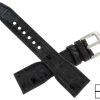IWC Pilot Style Handmade Genuine Black  Alligator Watch Strap