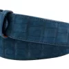 Genuine Handmade AAA ULTRA Blue Suede  Alligator Leather Belt
