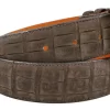 Genuine Handmade AAA ULTRA Brown Suede  Alligator Leather Belt