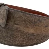 Genuine Handmade Gray Rustic Cape Buffalo Leather Belt for Men