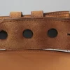 Handmade Genuine Caramel Italian Suede Leather Belt for Men